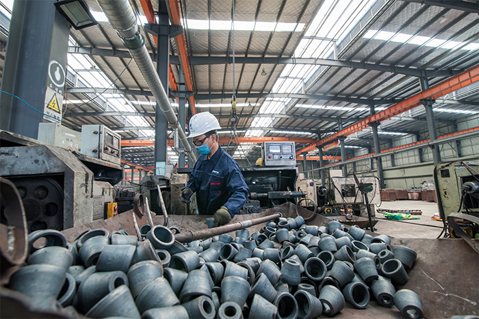 瑞金网架配件-锥头加工车间